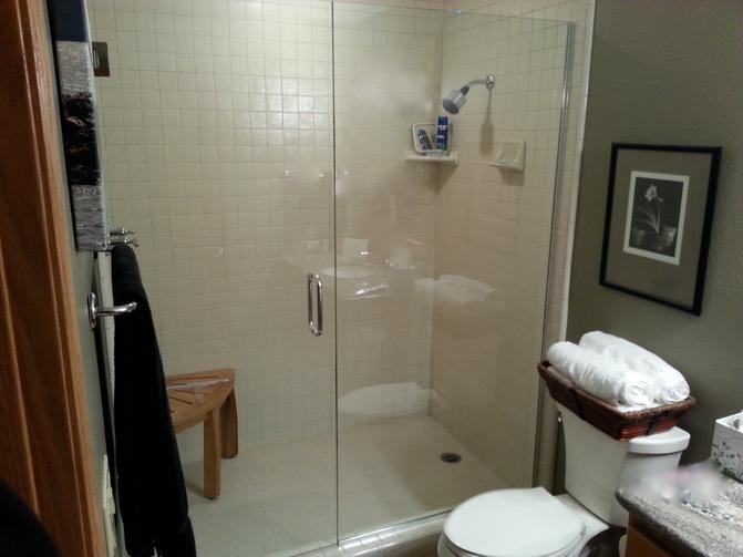 slider semi frameless shower door enclosure Flagstaff